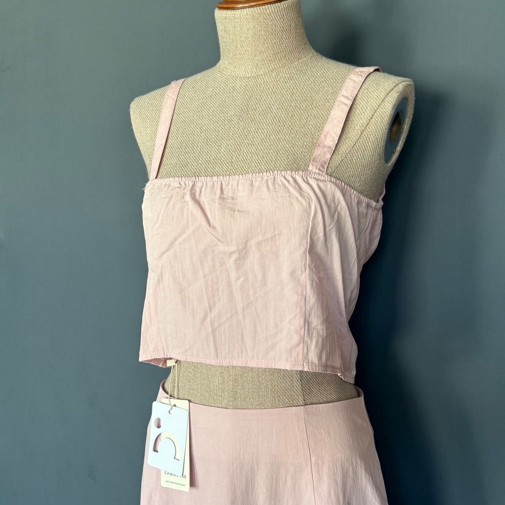 Commense Light Pink Skirt Set - Crop Top & Matching Skirt